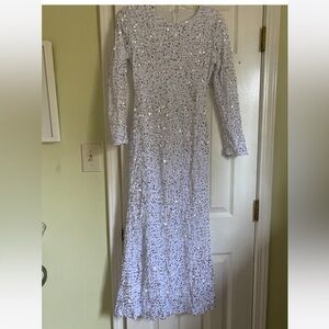 Silvery Sequin Dress Size Large